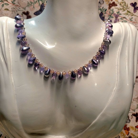 Bridgerton  Purple Choker Handmade - Picture 4 of 10